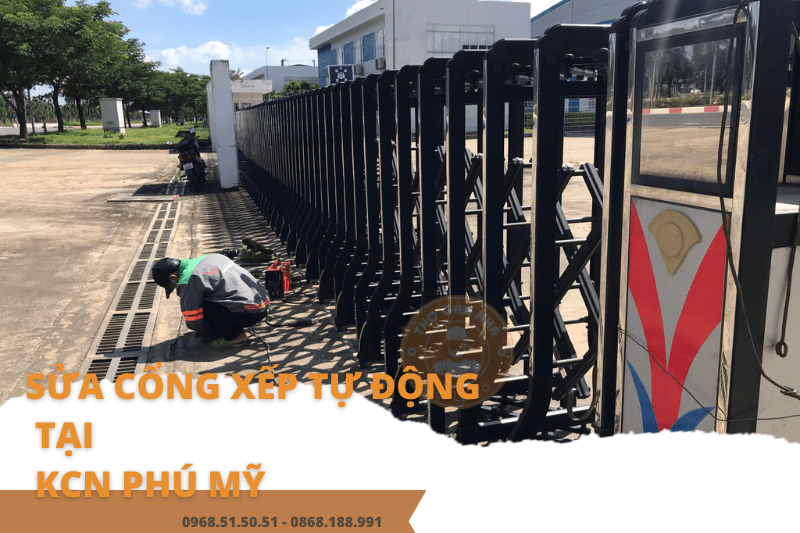Sửa Cổng Xếp Tự Động Tại KCN Phú Mỹ
