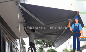 Thay vải bạt mái hiên quay tay giá rẻ, Thay bạt mái che 0868 188 991